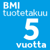 BMI-tuotetakuu 5 vuotta